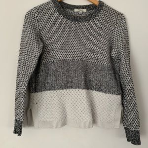 Madewell minimal gray color block sweater